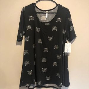 Lularoe Perfect T Cat Faces BNWT